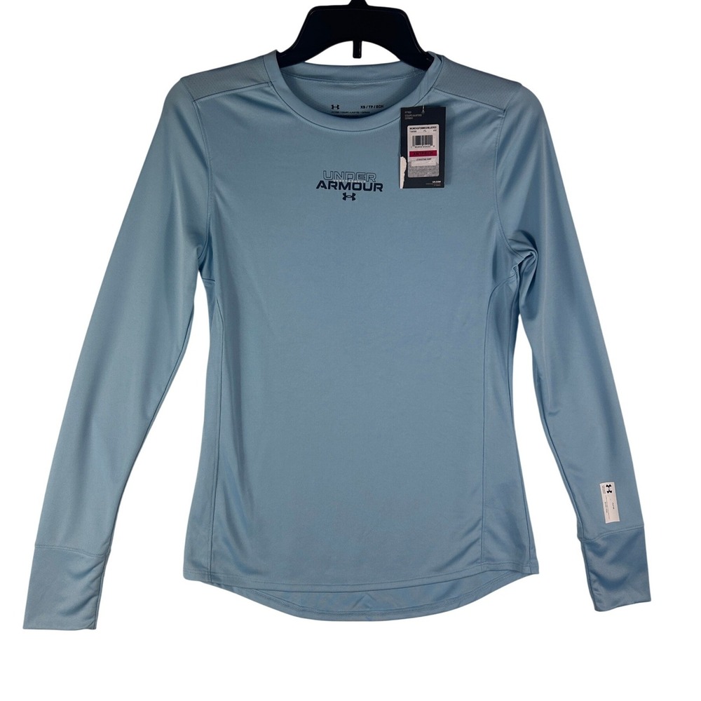 Under Armour Womens XS Blue Shooting Shirt Long Sleeve Athletic Top‎ 1366568 NWT